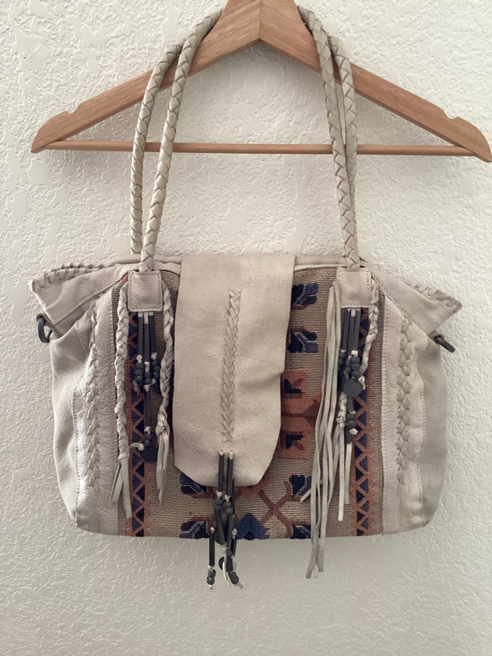 Free People Rare Emotions Tote White Cream